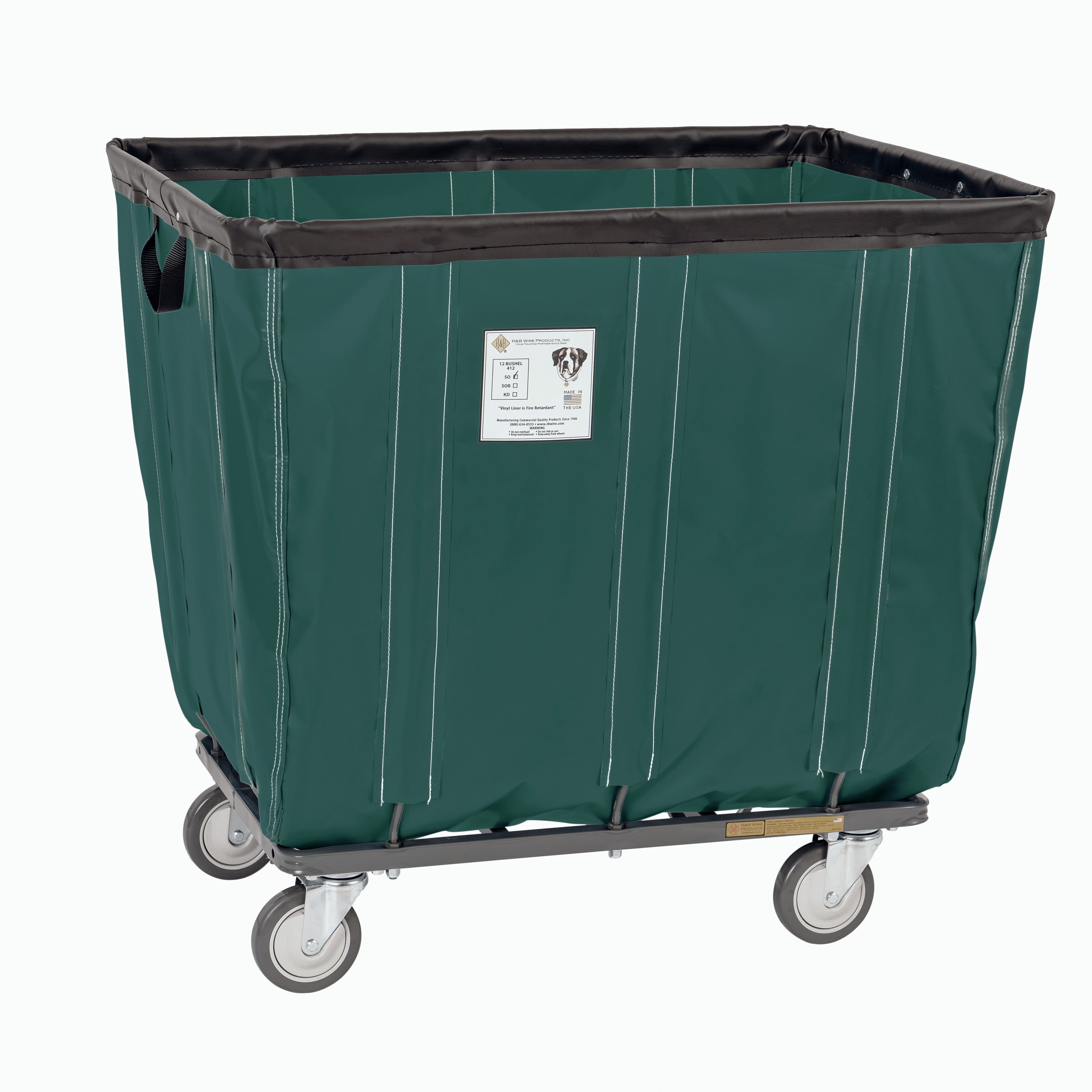 Durable Fully Sewn Vinyl Basket Truck - 8 Bushel Capacity for Laundry, Storage & Organization | Heavy-Duty Utility Cart for Home, Garage & Commercial Use