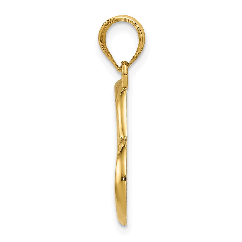 14K Gold Large Dangling Heart Charm Pendant Necklace for Women - Elegant Valentine's Day Gift, Birthday Present & Romantic Anniversary Jewelry - Perfect for Date Nights, Weddings & Special Occasions