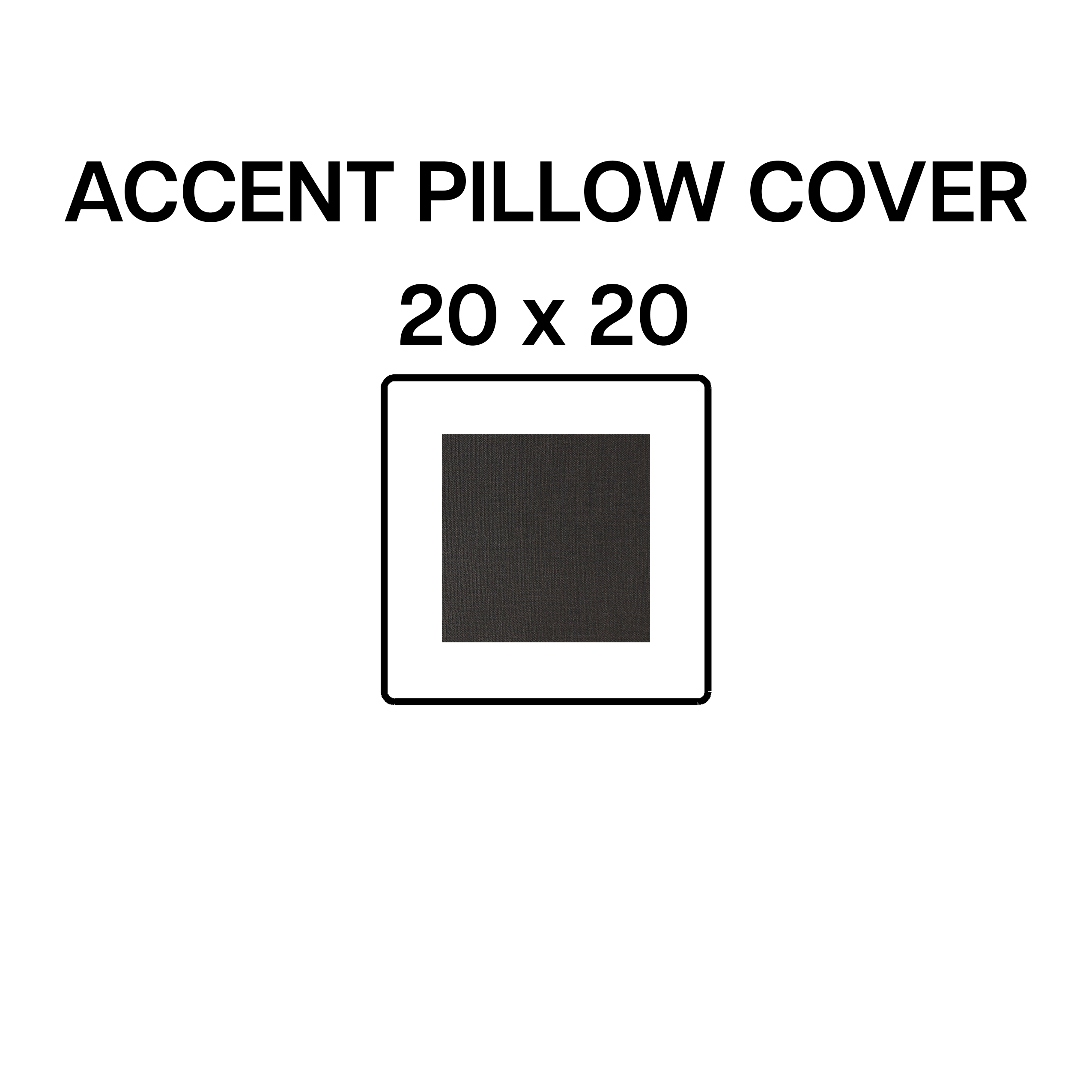 20x20 Slate Gray Accent Pillow Cover - Soft Decorative Throw Pillow Case for Sofa, Bed & Home Decor - BP 642 34