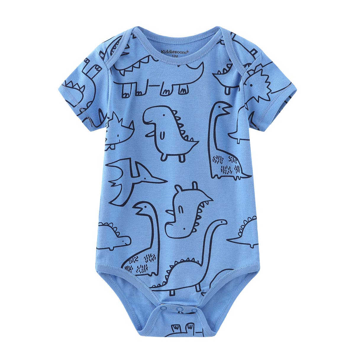 Kiddiezoom Newborn Baby Unisex Cotton One-Piece Bodysuits - Soft 5-Pack Baby Clothes Set for Boys & Girls - Perfect Baby Shower Gift & Everyday Wear