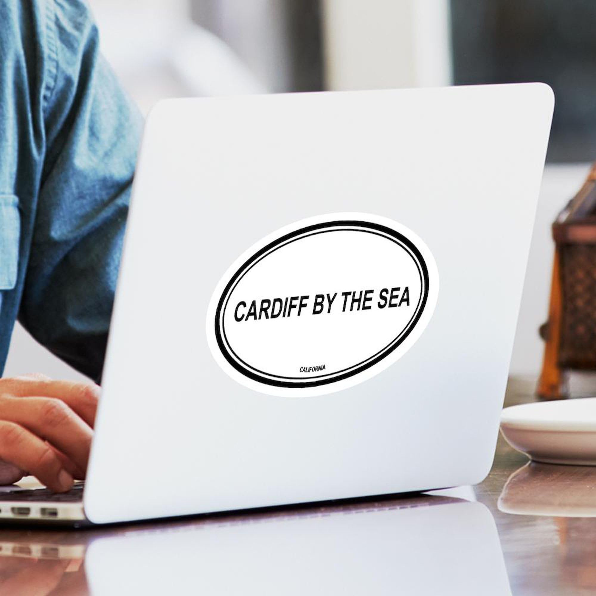 Cardiff by The Sea Oval Sticker - Waterproof Vinyl Decal for Cars, Laptops, Windows | Perfect for Bumpers, Travel Mugs & DIY Projects