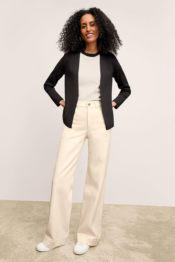 Milo Wide Leg Jeans for Women - Eco-Friendly Better Than Denim Stretch Pants in Bright Ivory | Casual Chic Outfit for Streetwear & Everyday Comfort