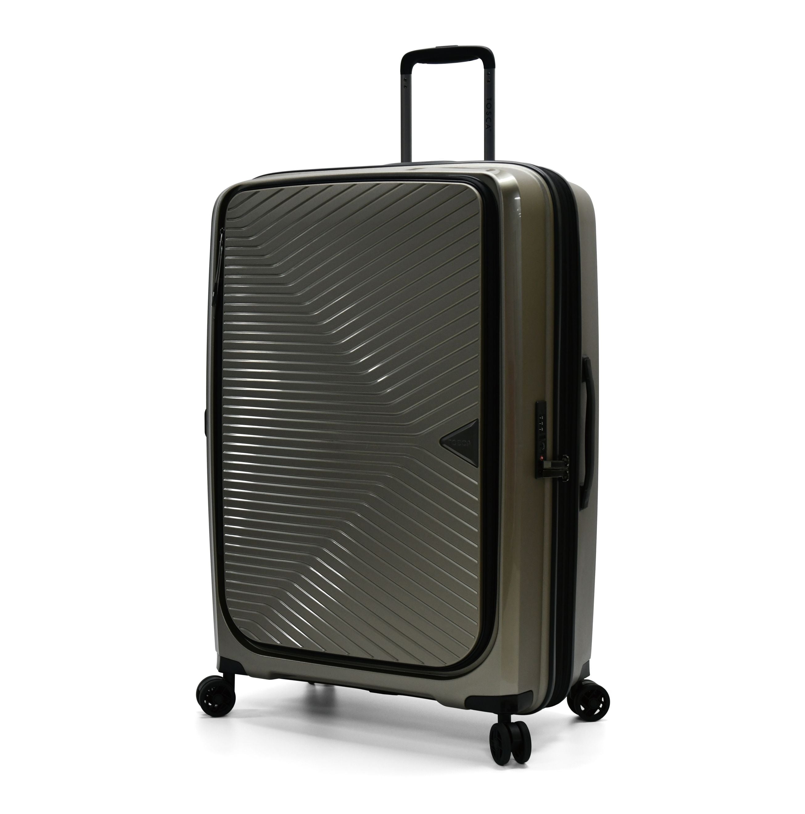 Tosca Space X 29-Inch Large Dual Opening Suitcase in Champagne - Perfect for Travel, Business Trips & Vacations