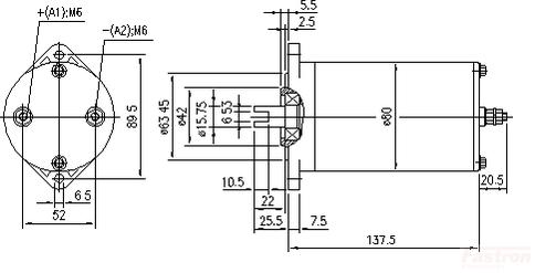 MAHLE AME1704 12VDC Bidirectional Motor 0.8kW 4000rpm - High Performance Electric Motor for Automotive, Industrial & DIY Projects
