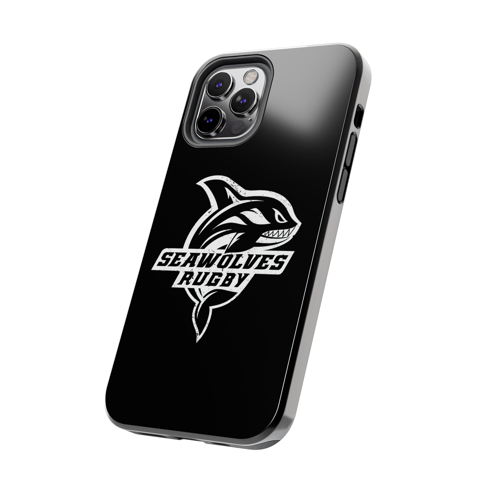 Seawolves Black Rugged Phone Case - Durable & Shockproof Protection for iPhone & Android - Perfect for Outdoor, Sports & Daily Use