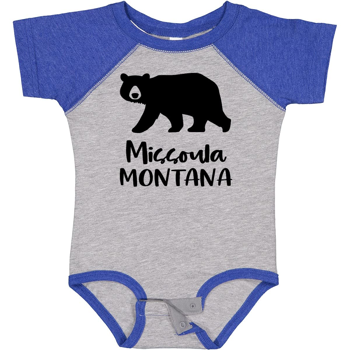 Inktastic Missoula Montana Black Bear Silhouette Baby Bodysuit - Cute Animal Print Onesie for Newborns & Infants - Perfect for Outdoor Adventures, Family Photos & Everyday Wear