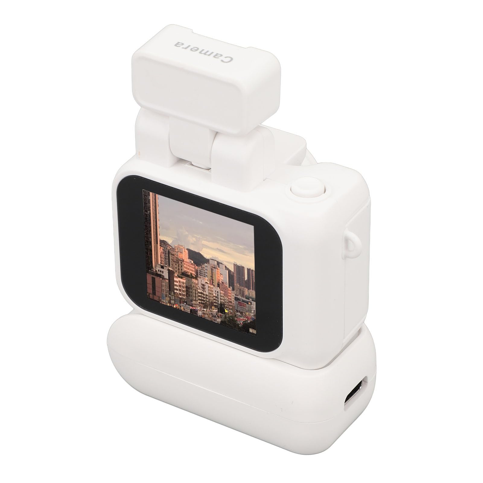 Lazmin112 Mini DV Camera - 1080P HD Small Video Camera with Flashlight, 1.44in Micro DVR Camcorder | Keychain Video Recorder for Kids, Students & Vlogging | Perfect for Home Movies, School Projects & Travel Videos (White)