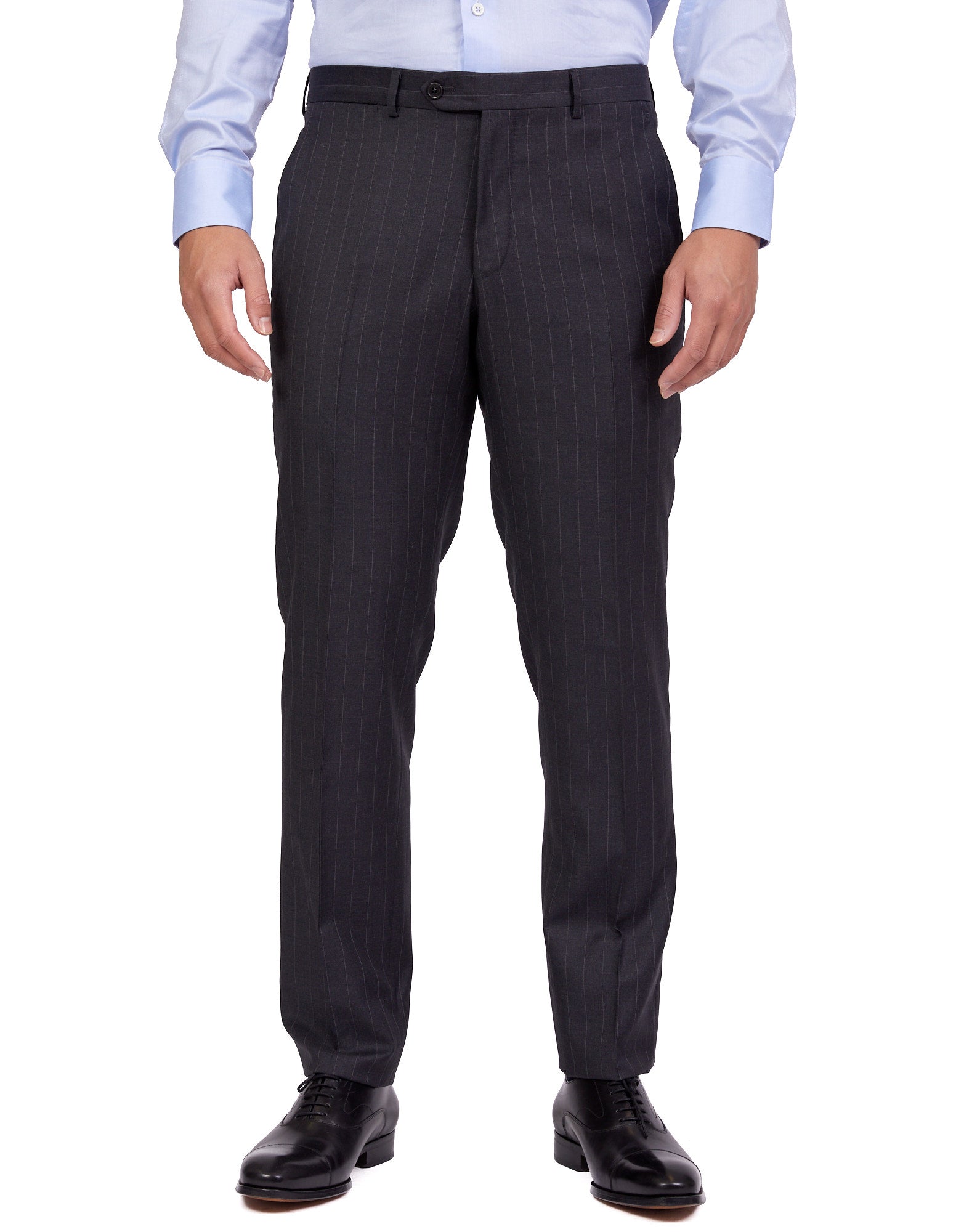 Henry Sartorial Boston Wool Suit for Men - Premium Charcoal Gray Business Suit - Perfect for Office, Weddings & Formal Events (Size Large)