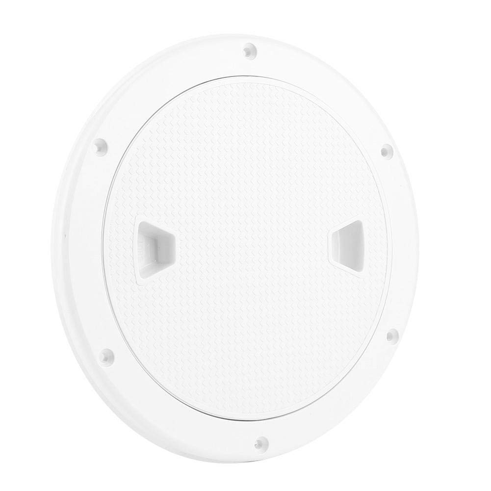 9.84 Inch White Circular Non-Slip Boat Deck Hatch with Detachable Cover - Anti-Slip Inspection Hatch Replacement for Marine & Boating Use - Ideal for Deck Access, Maintenance & Waterproofing
