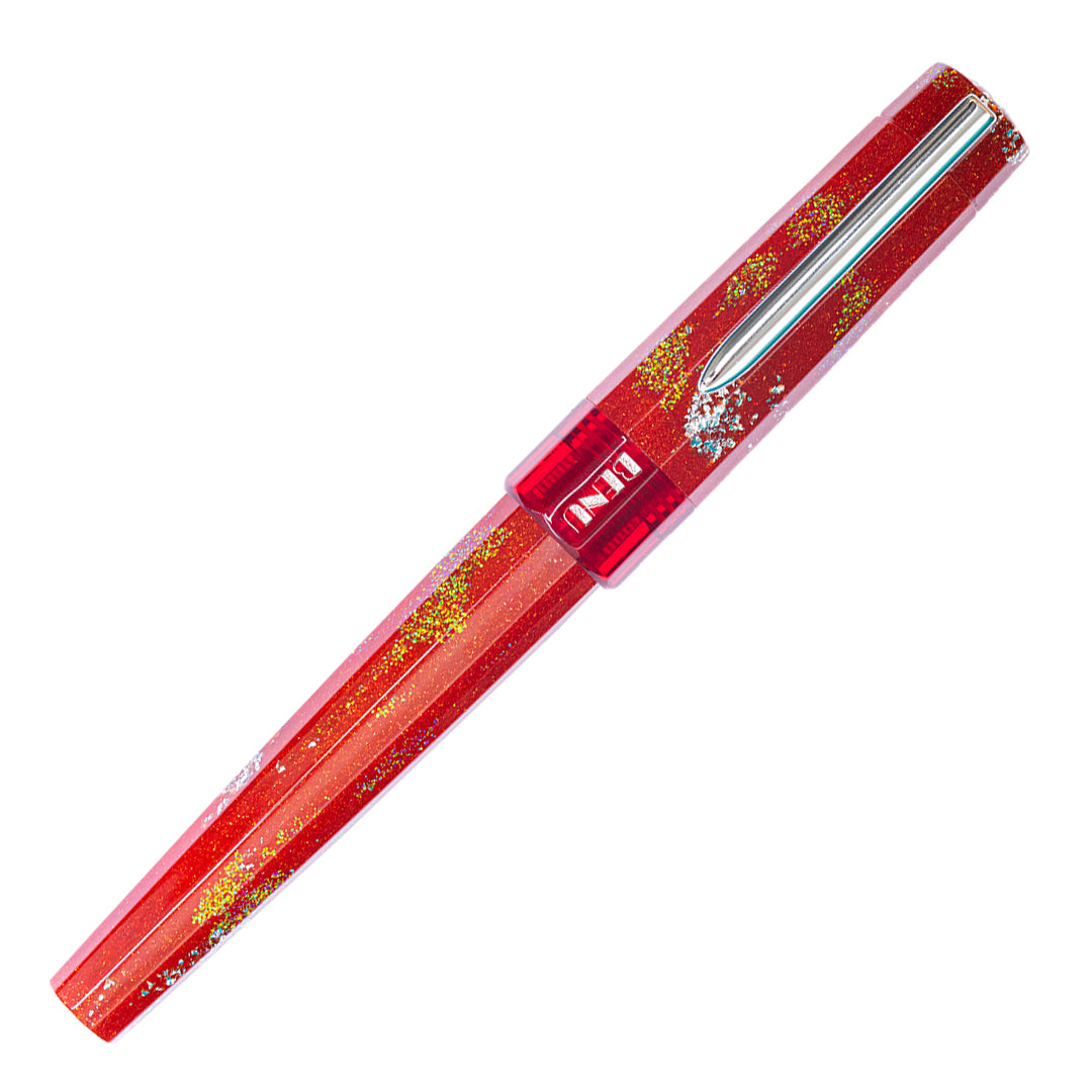Benu Euphoria Fountain Pen - Premium Stainless Steel Nib, Smooth Writing, Elegant Bloody Mary Red - Perfect for Calligraphy, Journaling & Gift Giving