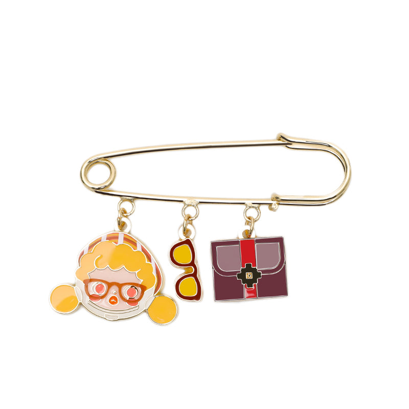 POP MART SKULLPANDA Hypepanda Series Safety Pin Badge Blind Box - Collectible Anime Character Pins for Backpacks, Jackets & Gifts - Kawaii Cute Mystery Box for Fans & Cosplay Accessories