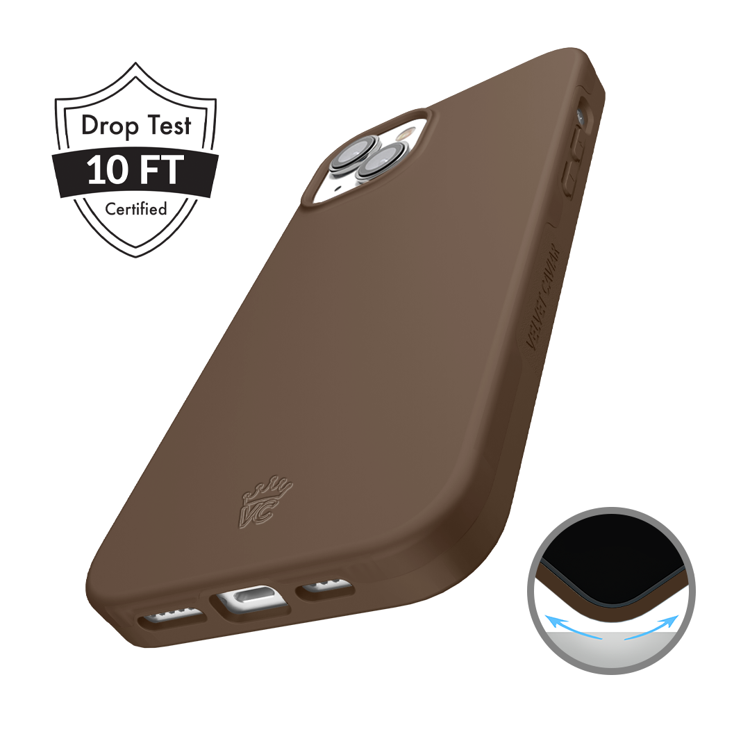 Premium Espresso Brown iPhone Case - Slim Protective Cover for iPhone [Models] - Perfect for Everyday Use, Travel & Style