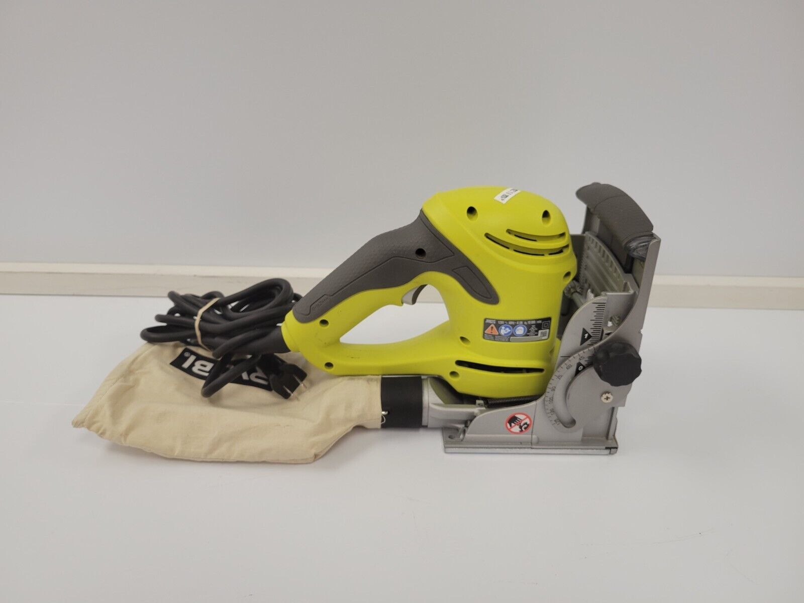 Ryobi JM82G Biscuit Joiner - Woodworking Joinery Tool for Cabinet Making & Furniture Repair | Perfect for DIY Projects & Professional Carpentry