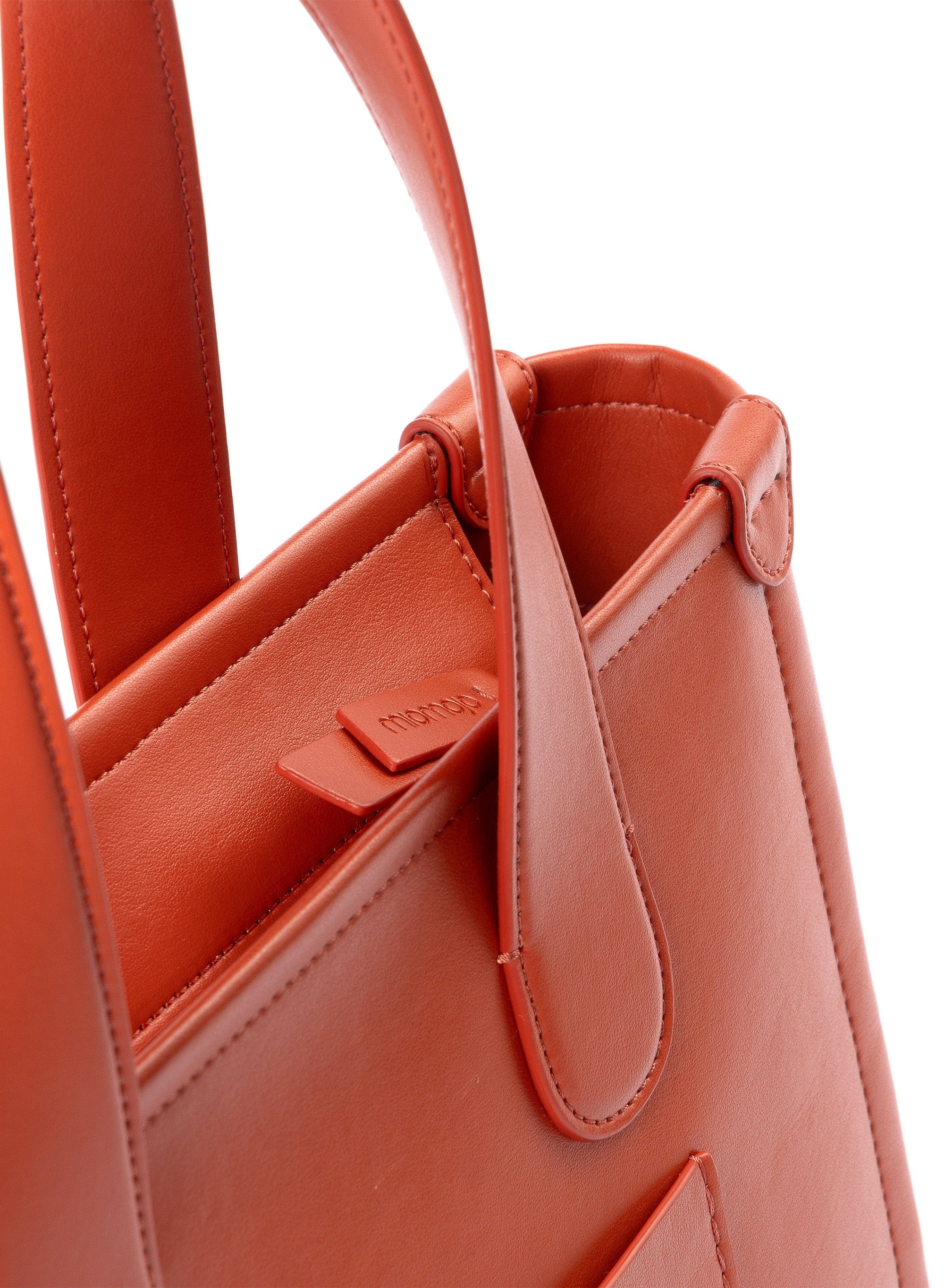 Alma L Apple Leather Vegan Tote Bag for Women | Eco-Friendly Terracotta Handbag | Perfect for Work, Travel & Everyday Use