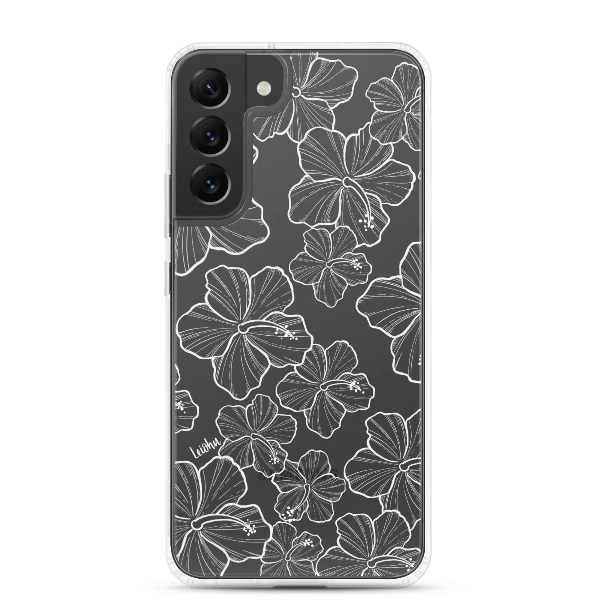Hibiscus Flower Design Clear Phone Case for Samsung Galaxy S21/S20/Note 20 - Slim Protective Cover with Scratch Resistance - Perfect for Everyday Use, Work, and Travel