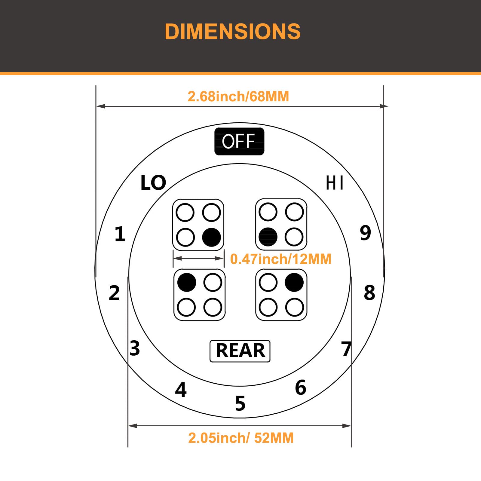 MANWU 6-Pack Stove Knob Stickers - Heat Resistant Burner Cooktop Hob Dial Labels with Clear Adhesive (Black Print for Silver/White/Light Stoves) - Perfect for Gas & Electric Ovens, Kitchen Safety Upgrade