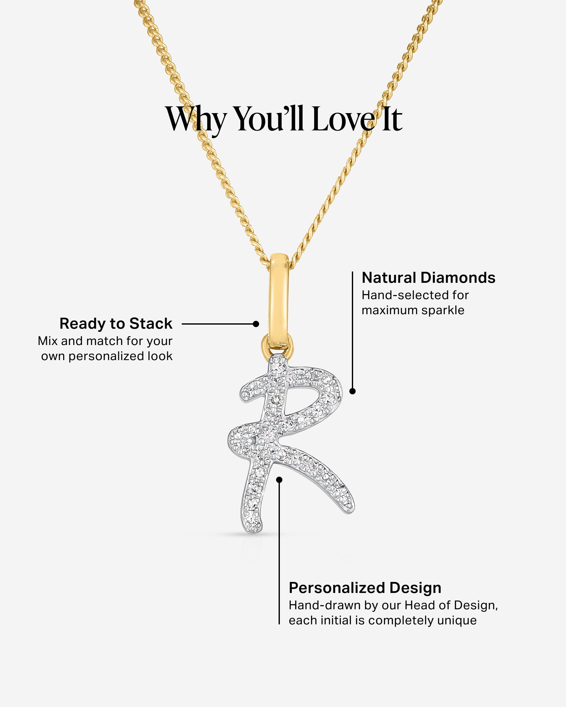 Personalized Diamond Script Initial Necklace - Custom Name Pendant for Women - Perfect Gift for Birthday, Anniversary & Valentine's Day | Elegant Jewelry for Everyday Wear & Special Occasions