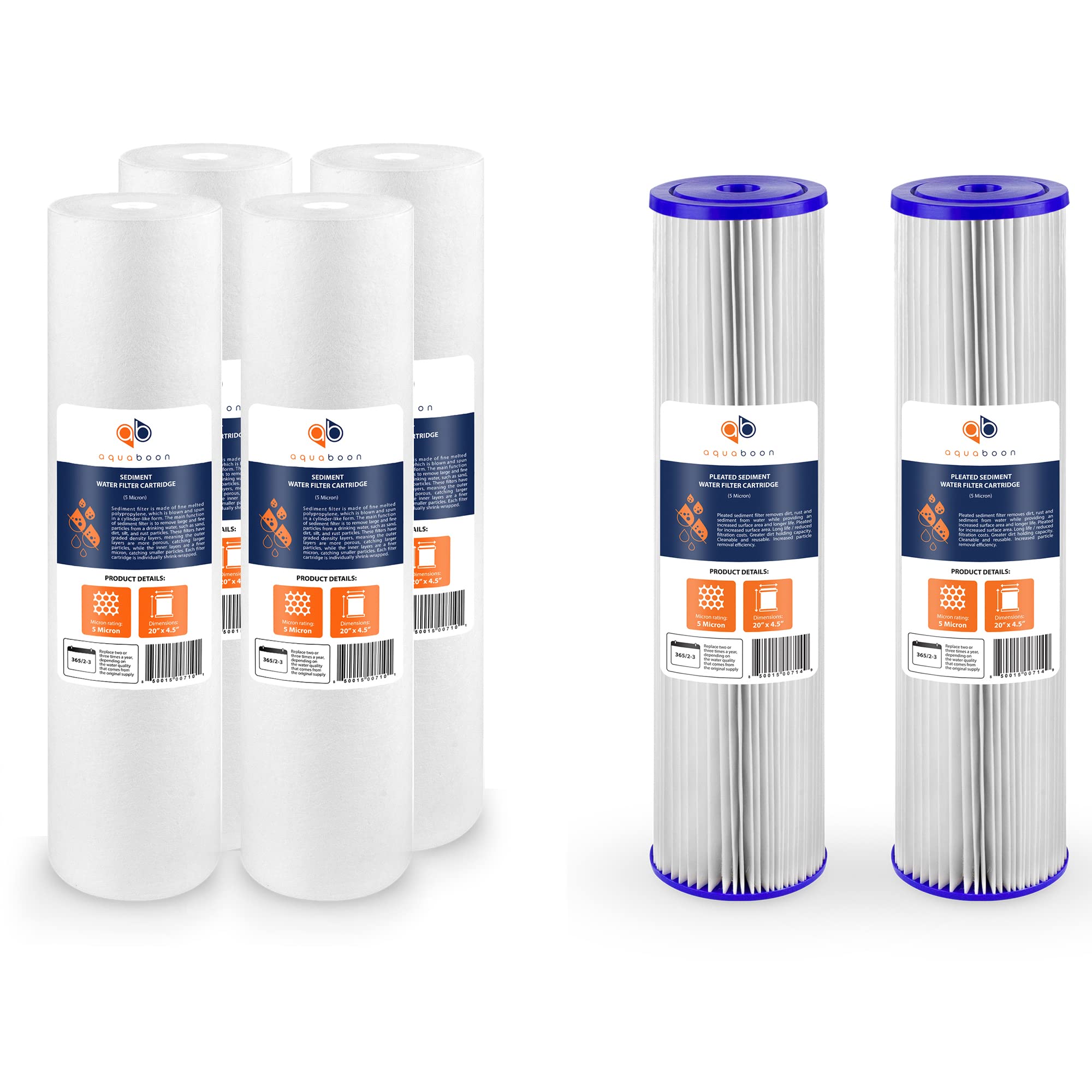 Aquaboon 4-Pack 5 Micron 20