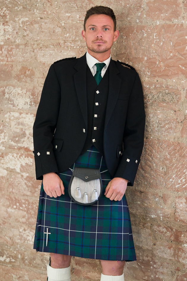 Black Argyll Outfit - Traditional Scottish Kilt Suit for Men | Perfect for Weddings, Highland Games & Formal Events
