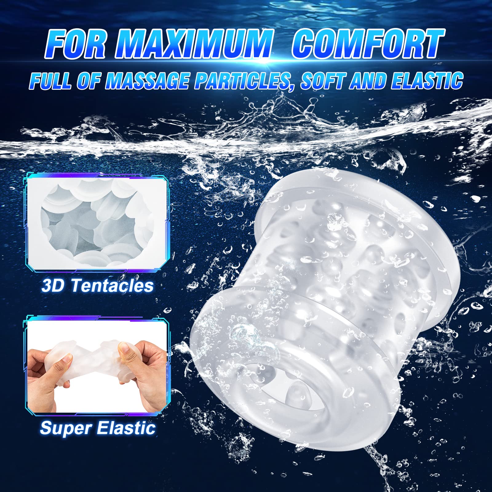 Automatic Thrusting Male Masturbator - 7 Vibration & Thrusting Modes, Dual Open-Ended Penis Massager for Men - Realistic Blowjob & Pocket Pussy Experience - Perfect for Solo Play, Couples Fun & Discreet Pleasure