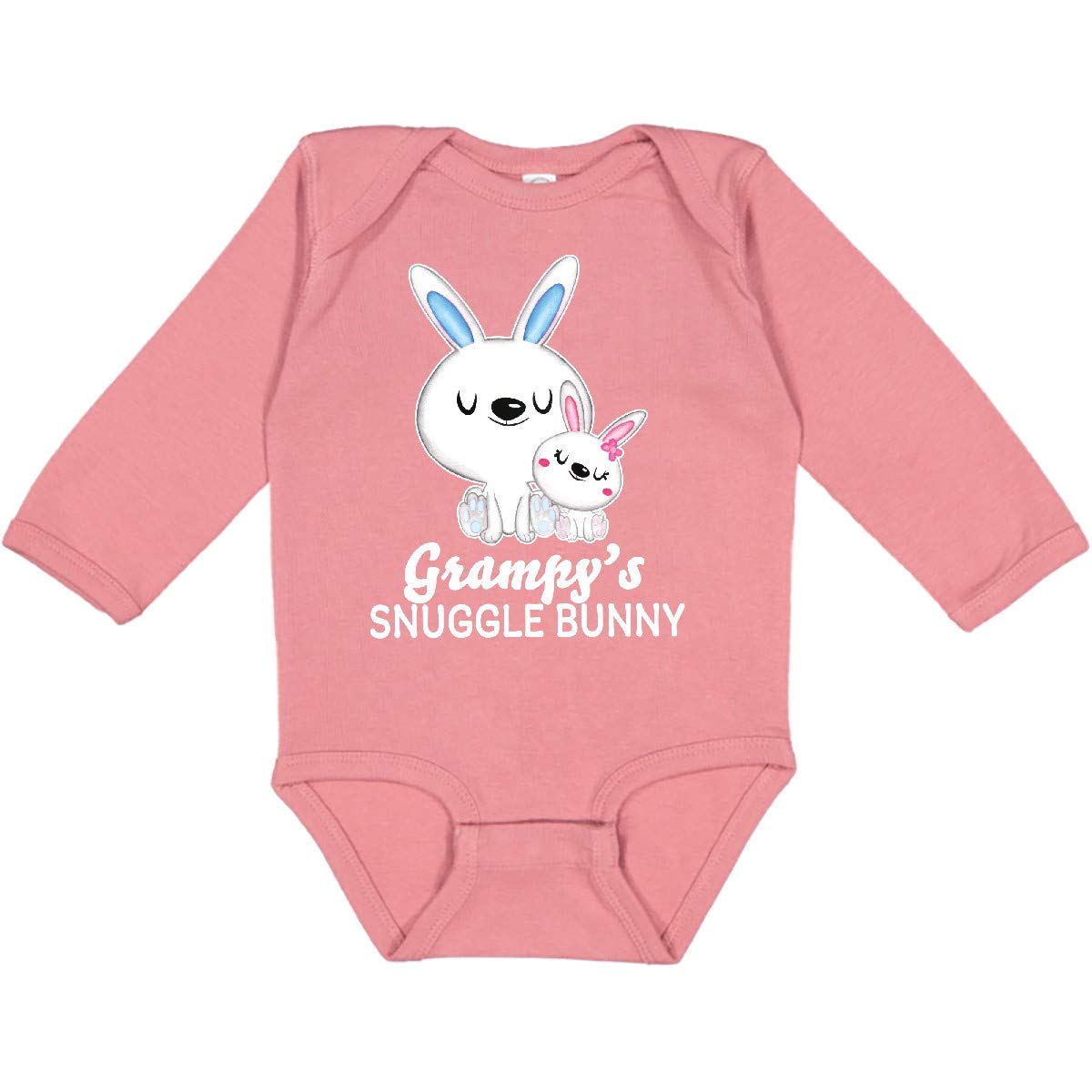 Inktastic Grampy's Snuggle Bunny Easter Baby Long Sleeve Bodysuit - Cute Easter Outfit for Newborns & Infants - Perfect for Easter Photos, Family Gatherings & Spring Celebrations