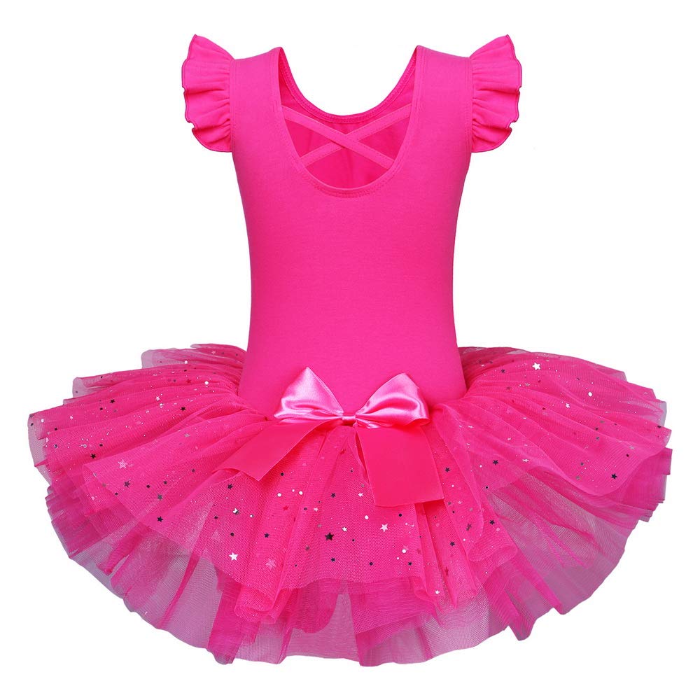 BAOHULU Girls Ballet Leotard with Full Skirt Tutu Dress - Dance Costume for Ballet, Recital & Birthday Party - Perfect for Performances, Dance Classes and Special Occasions