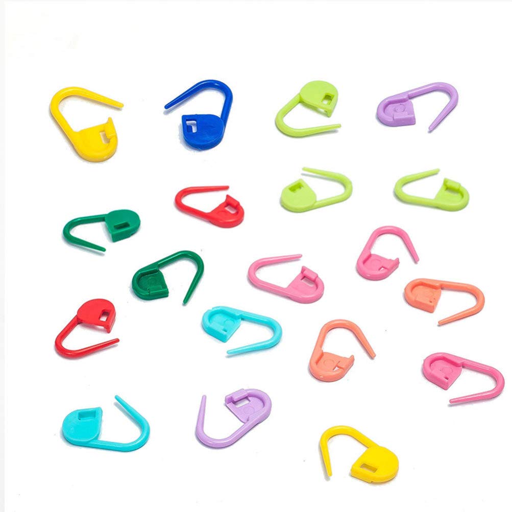 EXCEART 120Pcs Plastic Crochet Locking Stitch Markers with Storage Box - Knitting Needle Clips for Weaving, Sewing, DIY Crafts & Quilling - Perfect for Yarn Projects, Scrapbooking & Handmade Gift Making