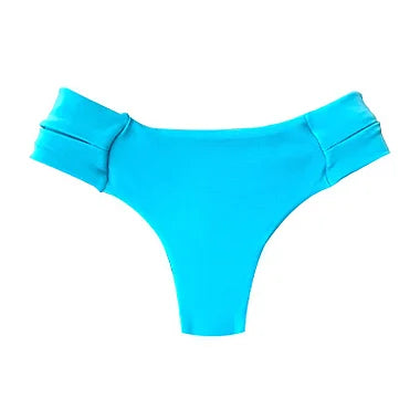 Turquoise Blue Brazilian Wide Side Bikini Bottom - High Waisted Swimwear for Women, Beach & Pool Party Essentials | Perfect for Summer Vacations, Tropical Getaways & Swim Competitions