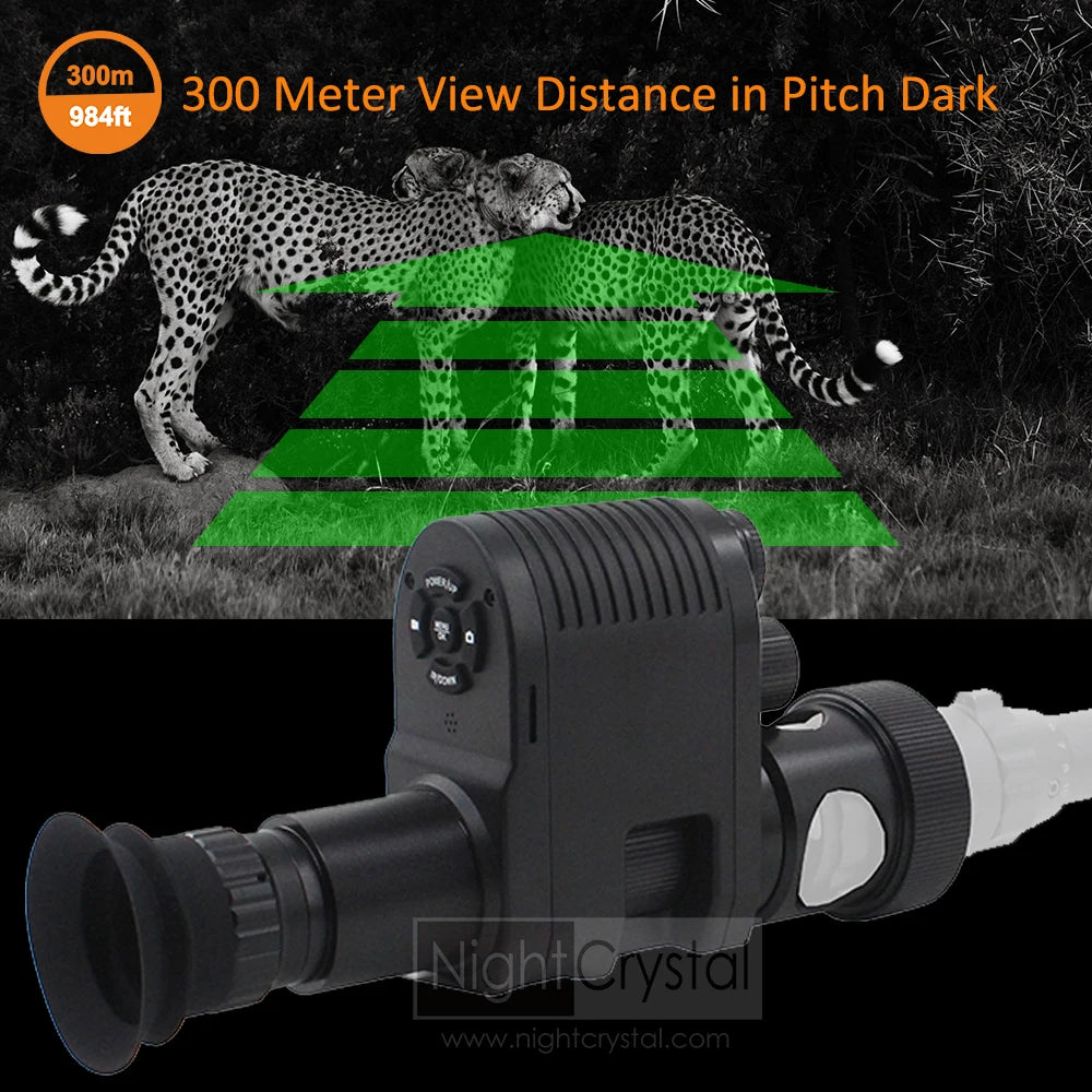 Best Hunting Night Vision Goggles with 850nm Rifle Thermal Scope - Clip-On Monocular Digital Camera for Red Dot Sight & Laser IR - Perfect for Night Hunting, Wildlife Observation & Tactical Missions