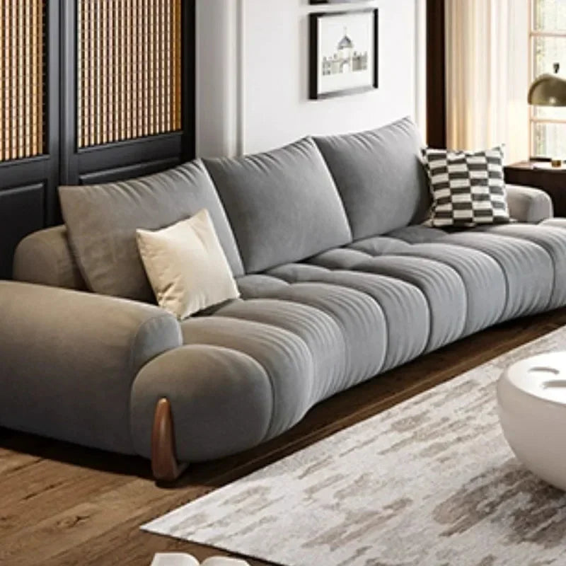 Luxury Curved Living Room Sofa Set - Modern Sectional Couch for Home, Office & Lounge - Comfortable Upholstered Furniture for Relaxing & Entertaining