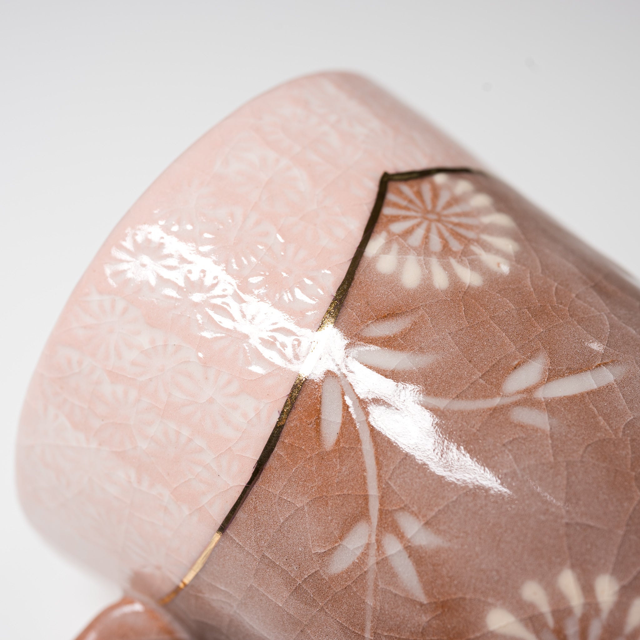 Handmade Kyo Kiyomizu Ware Ceramic Mug - Traditional Japanese Karakusa Pink Design, Authentic Kyoto Pottery for Tea & Coffee Lovers - Perfect Gift for Home, Office & Japanese Tea Ceremony