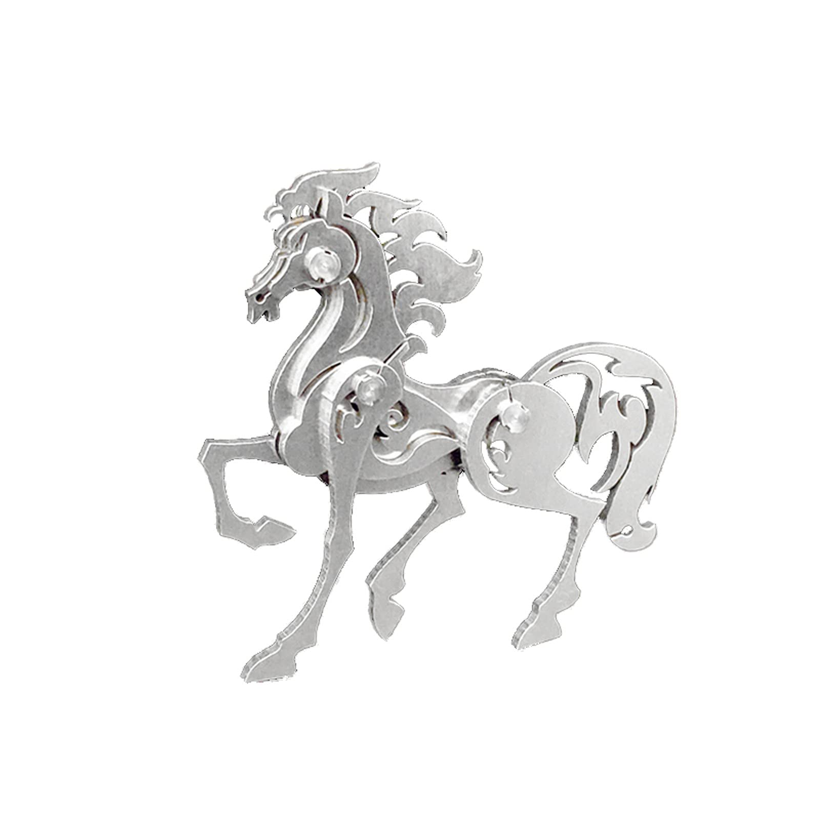 3D Metal Puzzle Kit - DIY Mechanical Assembly Model, Stainless Steel Zodiac Horse Puzzle for Adults & Teens - Perfect for Home Decor, STEM Learning, and Stress Relief Gifts