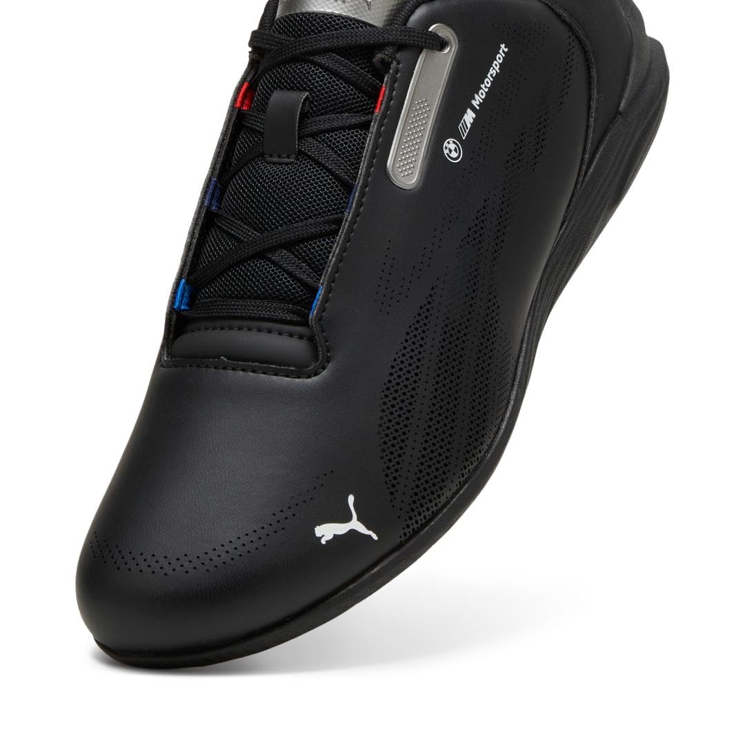 PUMA Men's BMW Motorsport Drift Cat Decima Sneakers - Black, Pop Red & White - Size 9 | Lightweight Racing-Inspired Shoes for Driving, Casual Wear & Street Style