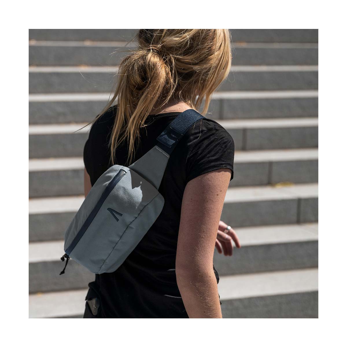 Boundary Rennen Recycled Crossbody Bag for Women - Eco-Friendly Slate Shoulder Purse - Perfect for Travel, Work & Everyday Use