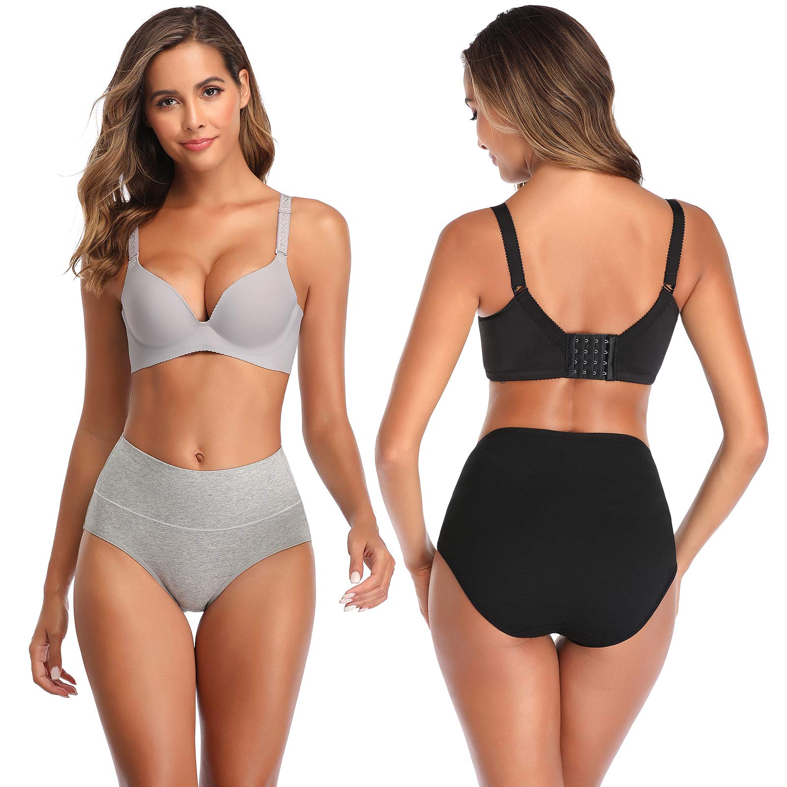 Women's Cotton Mid Waist Underwear - No Muffin Top Full Coverage Briefs Panties Lingerie Multipack | Comfortable Everyday Wear for Work, Yoga & Sleep