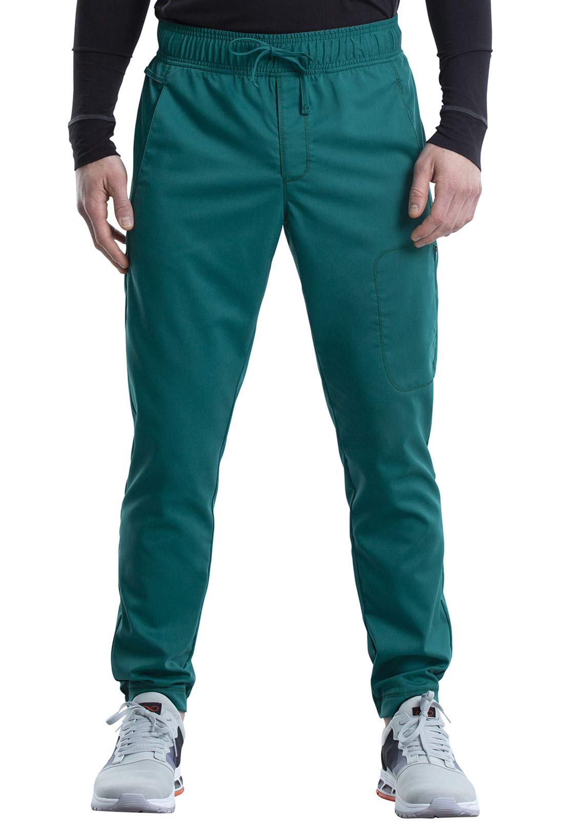 **Cherokee Men's Scrubs Pants - Natural Rise Jogger with Zip Cargo Pockets (WW012) | Comfortable & Durable Medical Workwear for Doctors, Nurses & Healthcare Professionals**