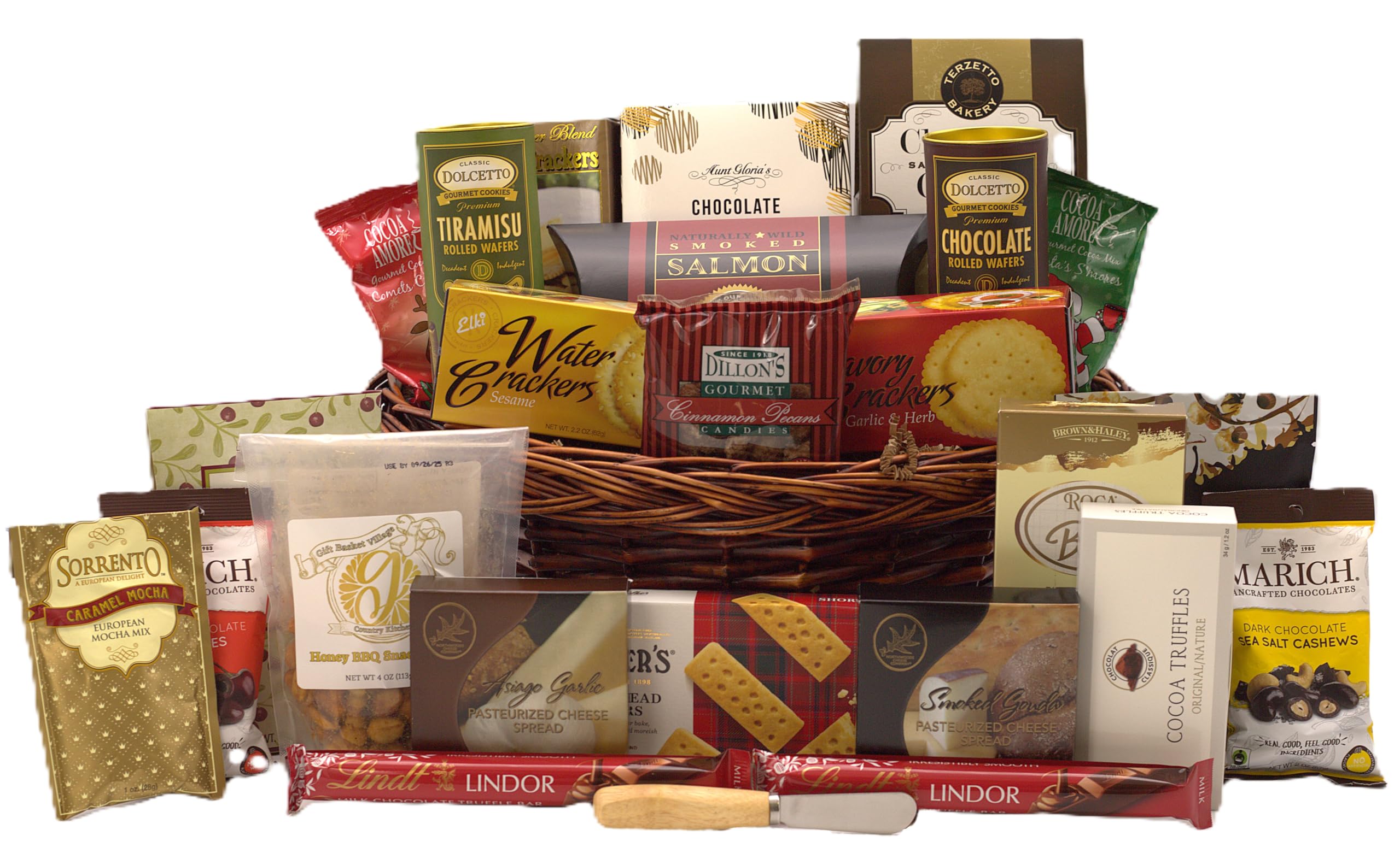 Premium Christmas Gift Basket - Gourmet Holiday Assortment with Wafers, Crackers, Cheese, Sausages & Chocolates | Handcrafted in USA | Perfect for Office Parties, Family Gatherings & Corporate Gifts