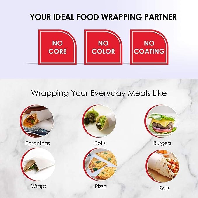 Eco-Friendly Food Wrapping Paper & Aluminum Foil Roll Set - 9 Meters Each, Pack of 2 | Perfect for Cooking, Baking, Meal Prep & Food Storage | Ideal for Home Kitchens, Picnics & Leftovers