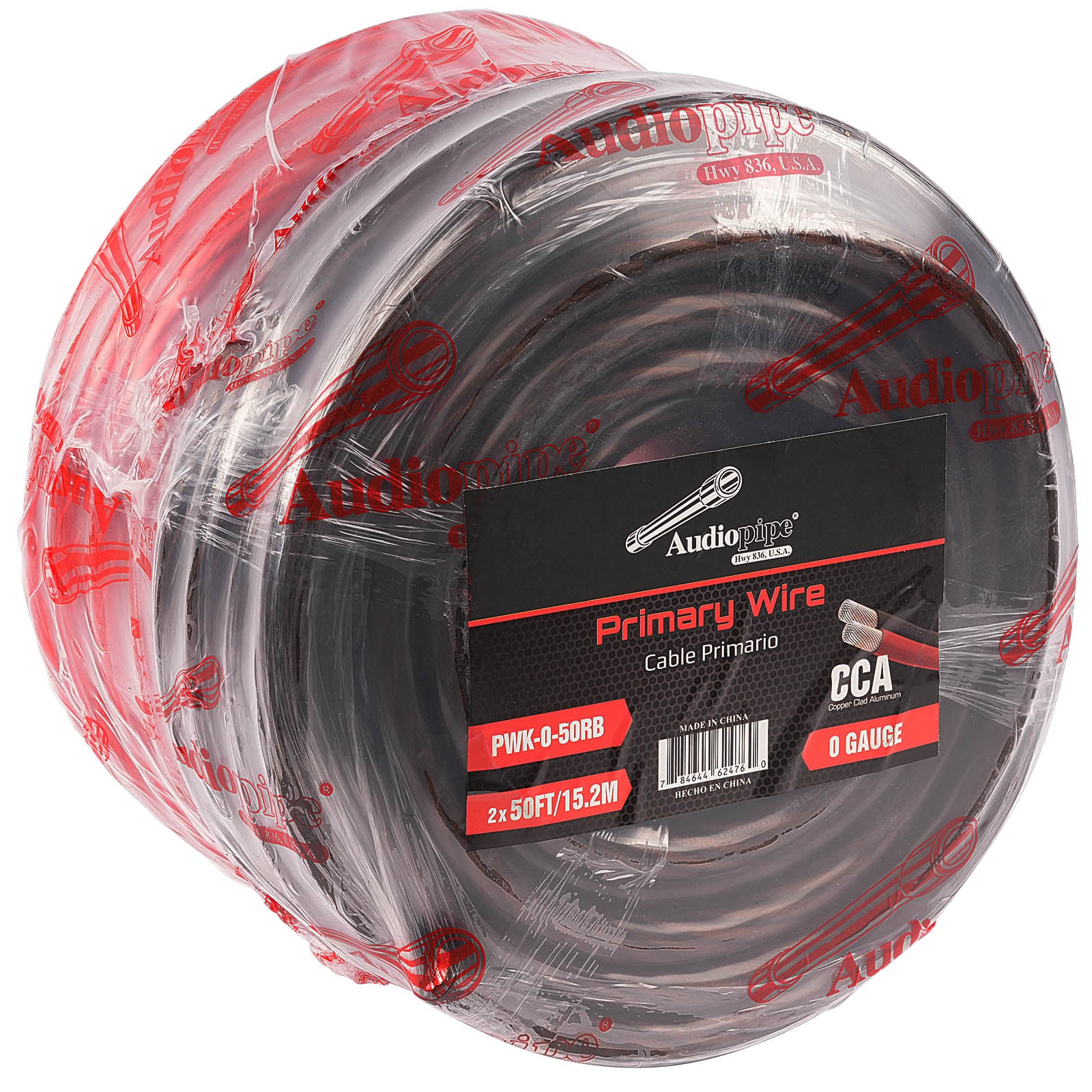 50Ft 0 Gauge Black and Red Primary Automotive Wire (PWK 0 50RB) - Heavy Duty Car Audio, Battery Cables, and Electrical Wiring for Trucks, SUVs, and Custom Vehicles