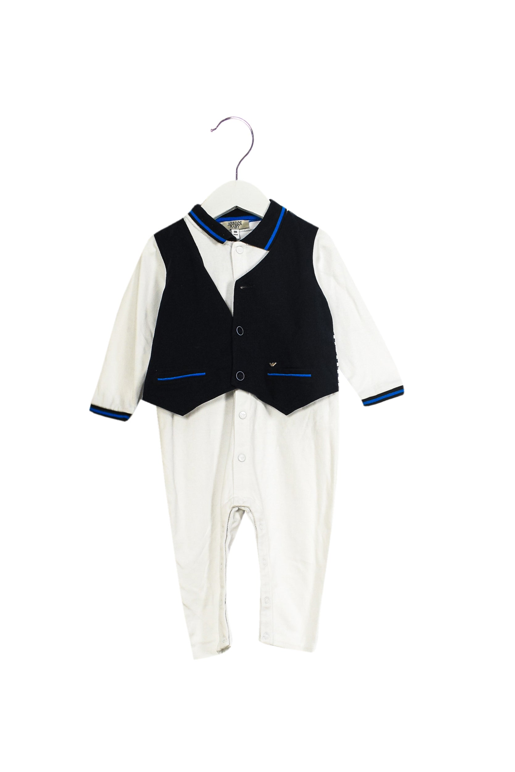 Armani Jumpsuit for Baby Girls 9 Months | Soft Cotton Romper with Snap Buttons | Perfect for Family Photos, Playdates & Special Occasions