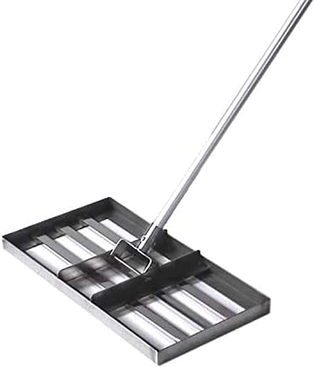 **Heavy Duty Stainless Steel Lawn Leveling Rake - Professional Lawn Leveler Tool for Yard, Golf Course & Landscaping | Flat Sand Crusher with Durable Pole for Perfectly Leveled Green Grass**    *(Ideal for Golf Courses, Backyard Landscaping, Sports Fields & Professional Lawn Care)*