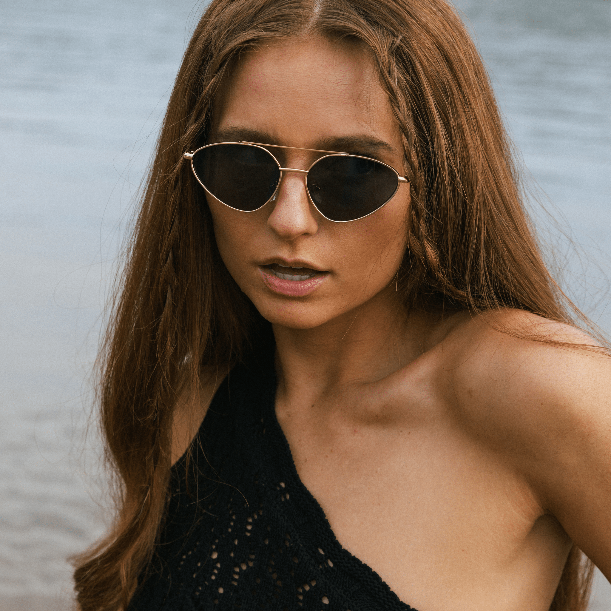 Stylish Stevie Cat Eye Sunglasses for Women - UV Protection, Retro Fashion - Perfect for Beach, Driving & Outdoor Activities