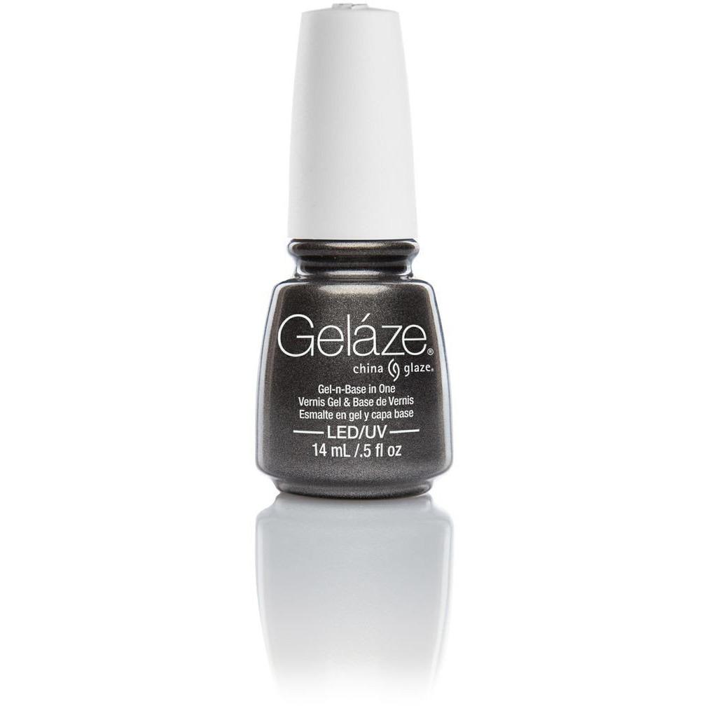 China Glaze Gelaze Black Diamond Nail Polish - 0.5 oz / 14.7ml (#81616) - Long Lasting High Shine Gel Effect - Perfect for Manicures, Pedicures & Nail Art Designs