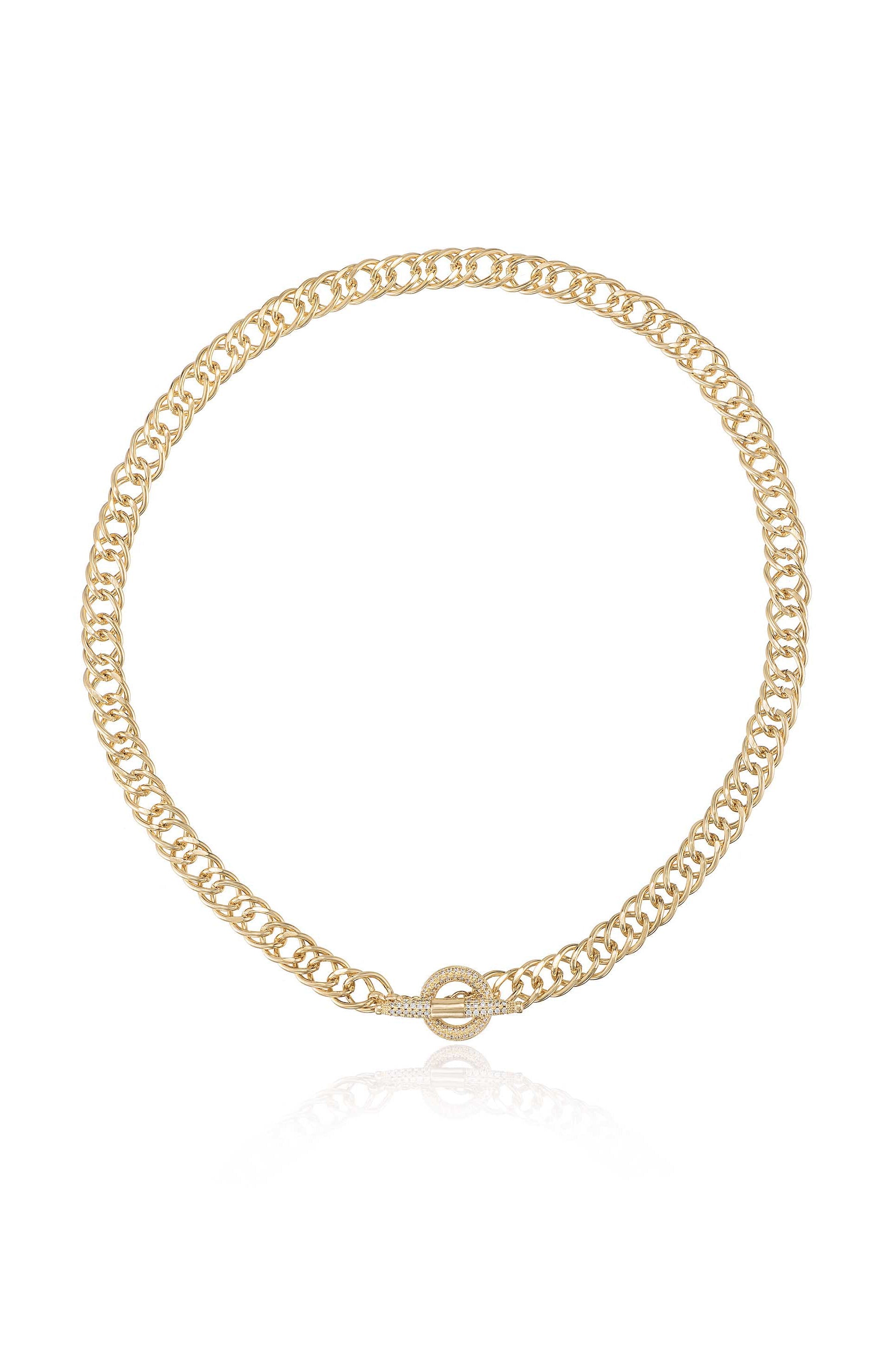 Elegant Crystal Chain Necklace for Women - Sparkling Fashion Jewelry Gift for Her - Perfect for Parties, Weddings & Special Occasions
