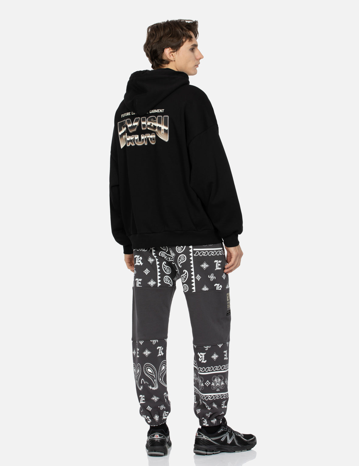 Metallic Effect Logo Print Oversized Hoodie for Men & Women - Trendy Streetwear Fashion for Casual Wear, Gym, and Outdoor Activities