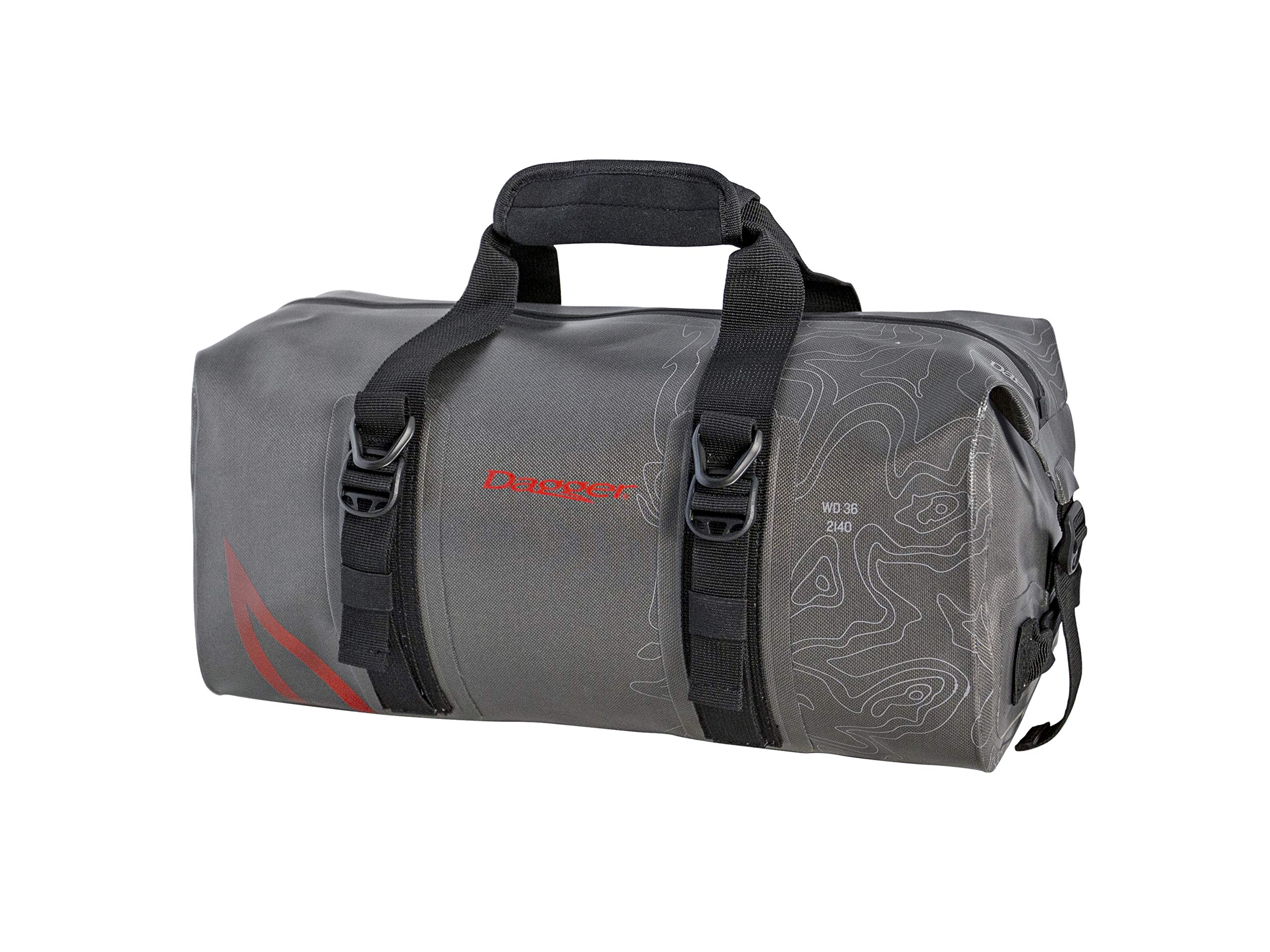 Dagger On-Tap Dry Bag Duffel - 15L Waterproof Kayak Dry Bag with Tie Down Rings & Compression Straps | Perfect for Kayaking, Camping, and Water Sports | Dark Gray (8090003)