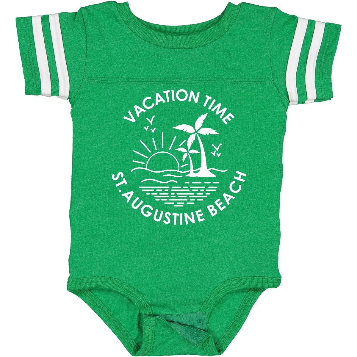 Inktastic Vacation Time in St Augustine Beach Baby Bodysuit - Cute Infant Onesie for Beach Trips & Family Vacations - Perfect Gift for Newborns & Toddlers