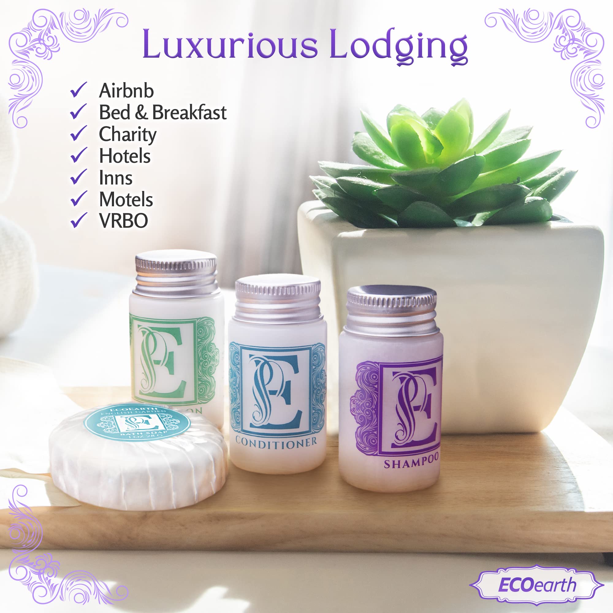 Premium 1 Oz Luxury Travel & Hotel Amenities Set (100 Pieces) - 25 Round Soaps, 25 Shampoos, 25 Conditioners & 25 Lotions | Eco-Friendly Guest Toiletries with Gift Packaging | Perfect for Hotels, Spas, Weddings & Corporate Events