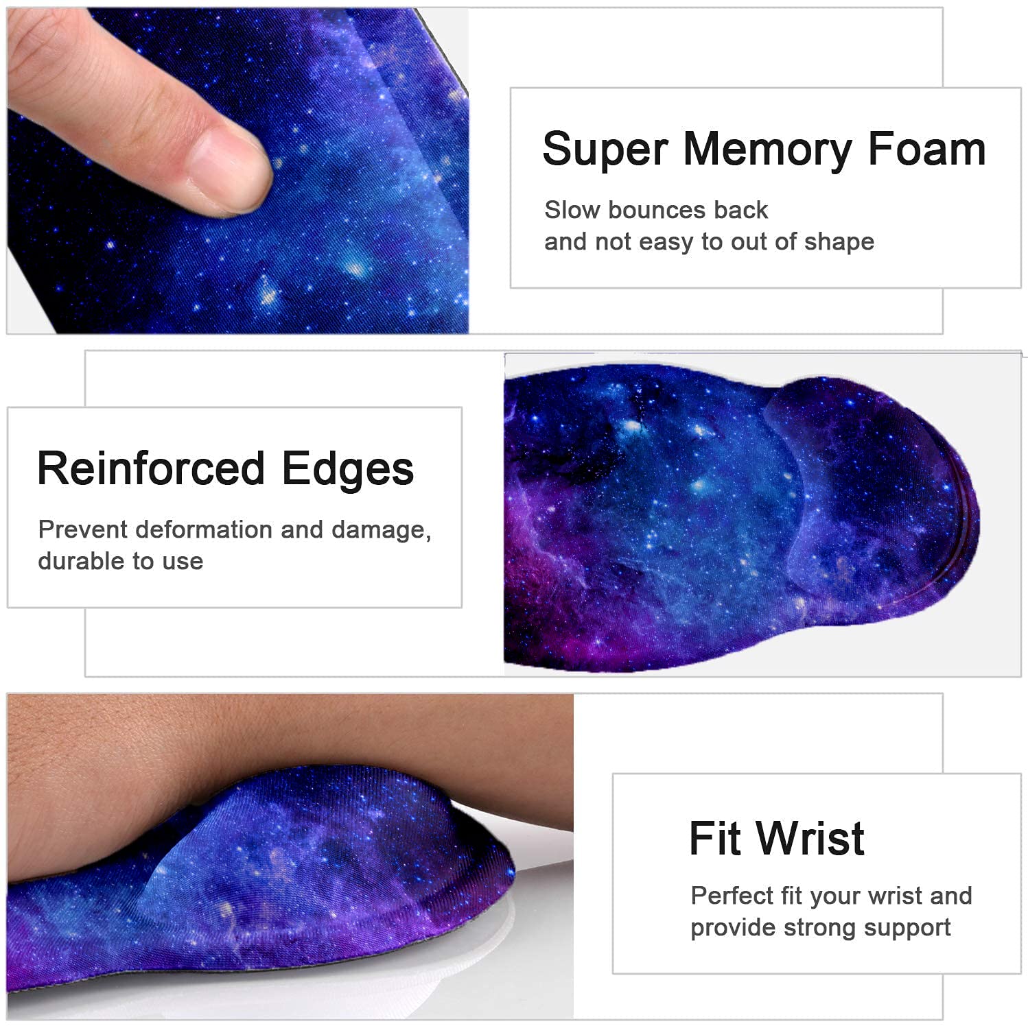 Premium Ergonomic Mouse Pad with Wrist Rest - Extra Large Gaming Desk Mat & Keyboard Pad Set (4-in-1) for Comfortable PC Work & Gaming - Perfect for Home Office, Computer Workstation & Esports Setup