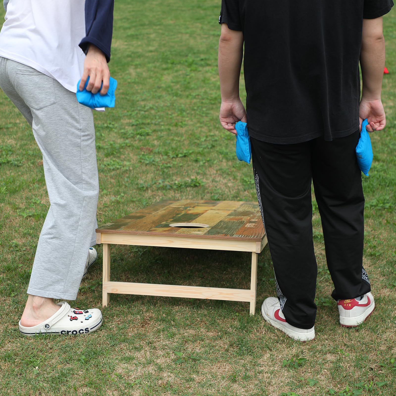 Premium Solid Wood Corn Hole Game Set - 2 Regulation Waterproof Cornhole Boards with 8 Toss Bags | Outdoor & Indoor Bean Bag Toss Game for Backyard, Tailgate Parties, Picnics, and Family Fun